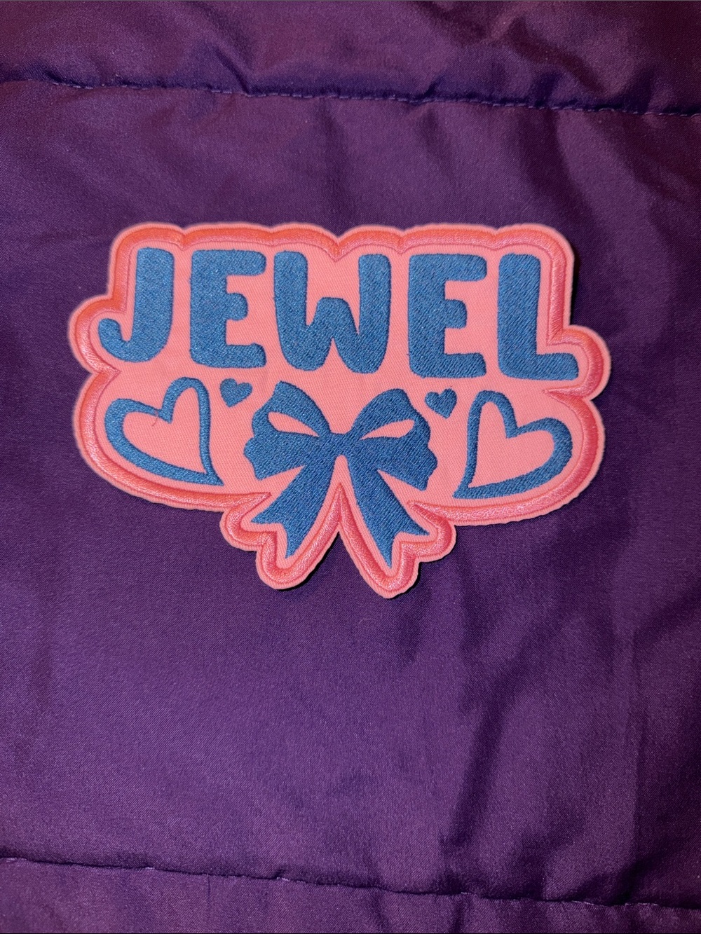 Iron on patch pink/blue